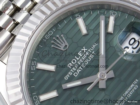 MiroTime 0120 DateJust 41 126334 904L SS VSF 1:1 Best Edition Green Textured Dial on Jubilee Bracelet VS FashionForward 1324